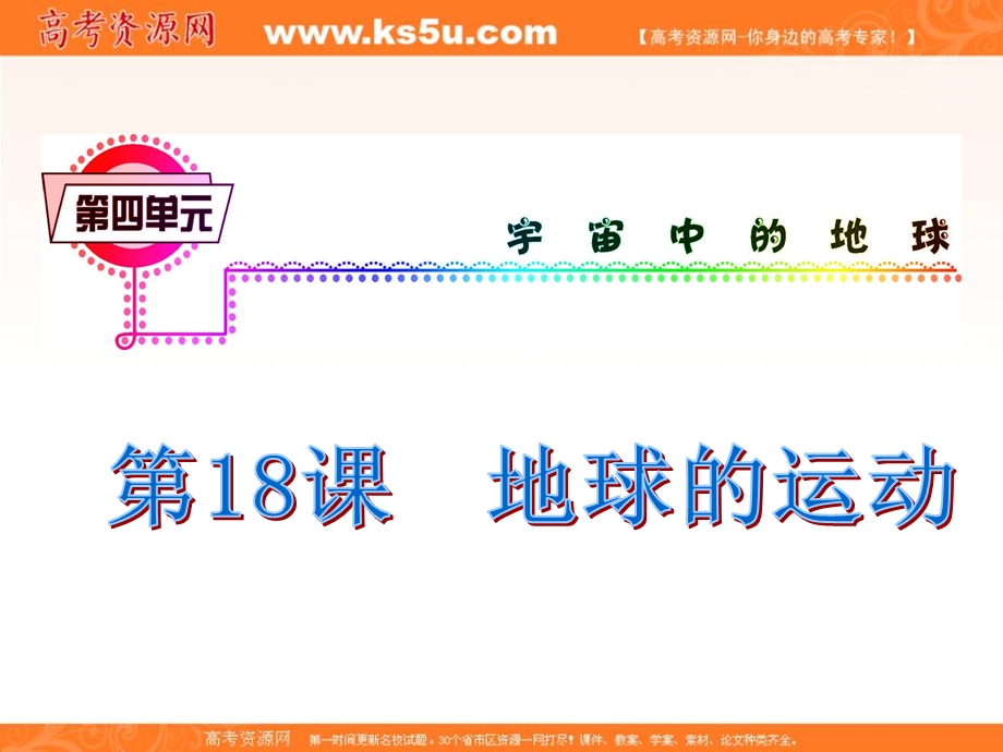 012届高三地理复习课件（广东用）模块2__第4单元__第18课__地球的运动.ppt_第2页