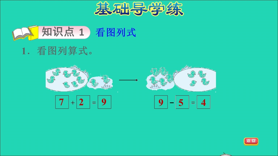 2021一年级数学上册 三 加与减（一）第7课时 可爱的企鹅 8、9的应用习题课件 北师大版.ppt_第3页