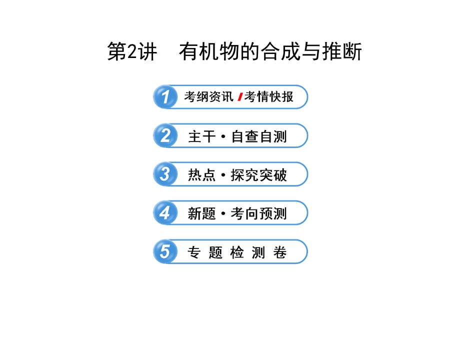 2014年化学高考专题辅导与训练课件：有机物的合成与推断（广东专供）（共90张PPT）.ppt_第1页