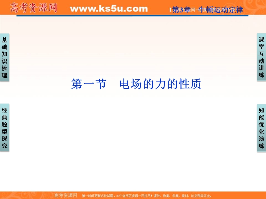 2012优化方案高三物理一轮复习课件--第6章第一节《电场的力的性质》.ppt_第1页