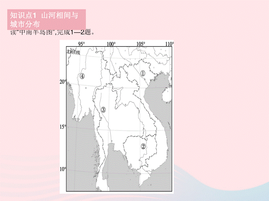 2023七年级地理下册 第七章 我们邻近的地区和国家 第二节 东南亚 课时2 山河相间与城市分布 热带旅游胜地作业课件 （新版）新人教版.pptx_第3页