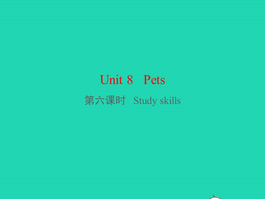 七年级英语下册 Unit 8 Pets第六课时 Study skills教学课件（新版）牛津版.pptx_第1页