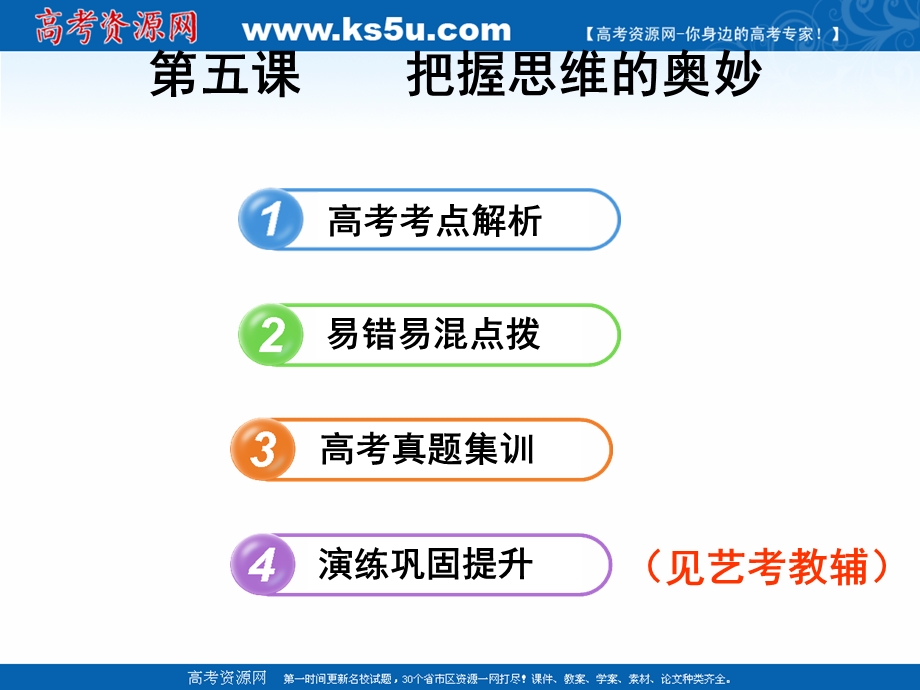 2019艺考生文化课冲刺点金-政治课件：必修四 哲学 第5课　把握思维的奥妙 .ppt_第2页