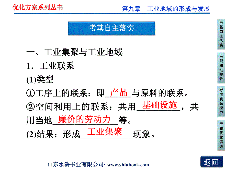 2012优化方案高考地理总复习（人教版）课件：第九章第23讲 工业地域的形成及传统工业区与新工业区（共54张PPT）.ppt_第3页