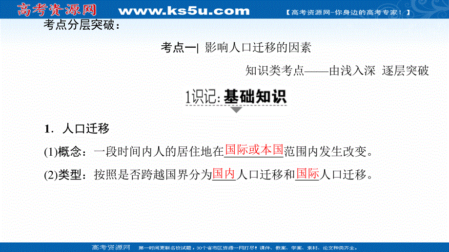 2018人教版地理高考一轮复习课件-第6单元 17-18版 第6章 第2讲　人口的空间变化 .ppt_第3页