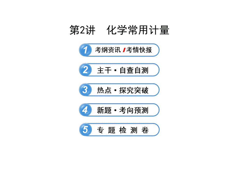 2014年化学高考专题辅导与训练课件：化学常用计量（广东专供）（共53张PPT）.ppt_第1页