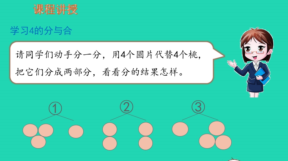 2022一年级数学上册 第7单元 分与合第1课时 2、3、4、5的分与合教学课件 苏教版.pptx_第3页