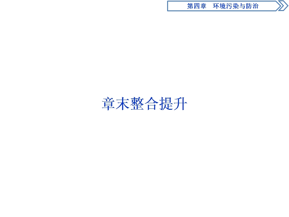 2019-2020学年中图版地理选修六新素养同步课件：第四章 环境污染与防治 章末整合提升 .ppt_第1页