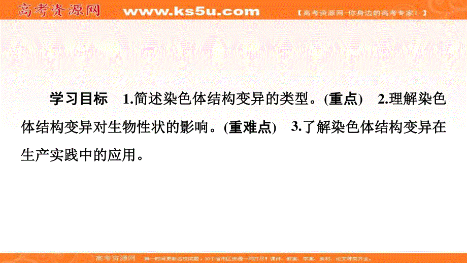 2019-2020学年中图版生物必修二课件：第1单元 第2章 第2节　染色体结构变异对性状的影响 .ppt_第2页