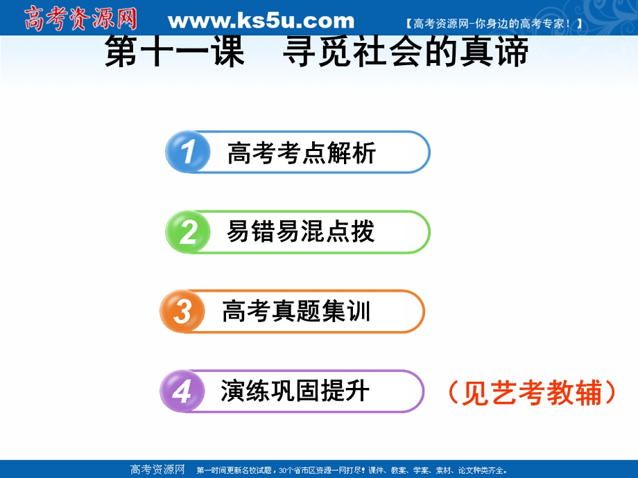 2019艺考生文化课冲刺点金-政治课件：必修四 哲学 第11课　寻觅社会的真谛 .ppt_第2页