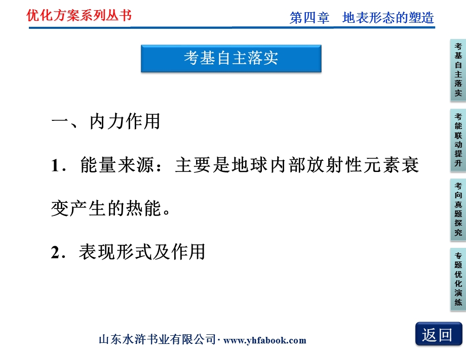 2012优化方案高考地理总复习（人教版）课件：第四章第13讲　营造地表形态的力量和河流地貌的发育（共50张PPT）.ppt_第3页