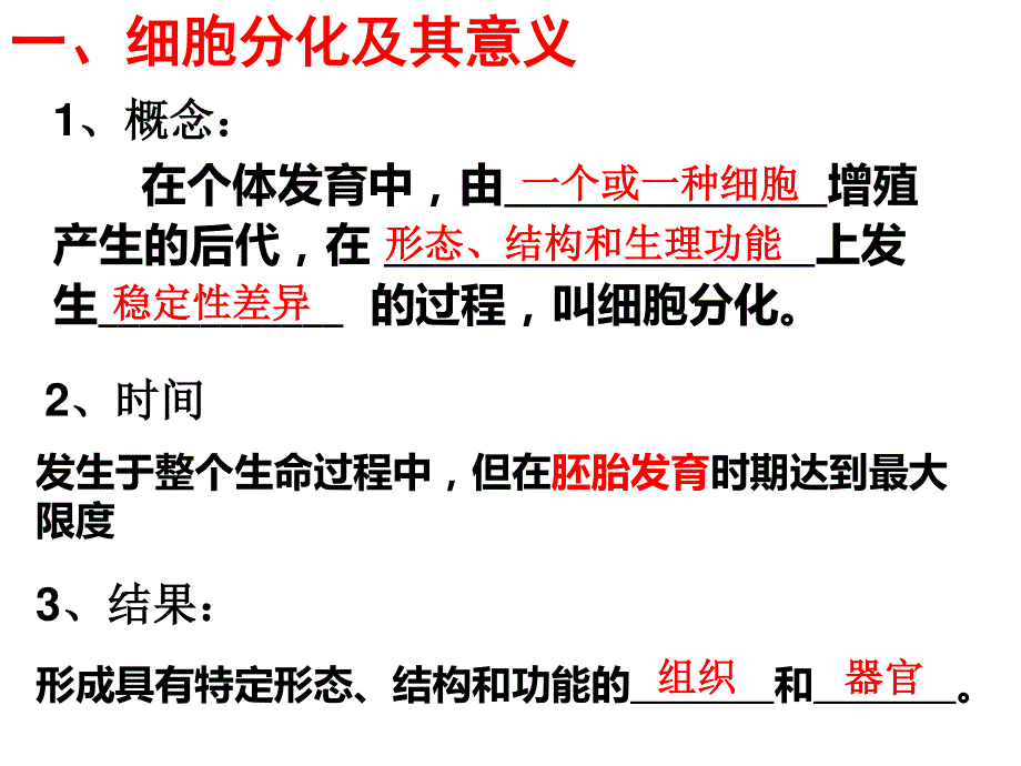 (新人教)生物必修一同步课件6.2 细胞的分化.ppt_第3页