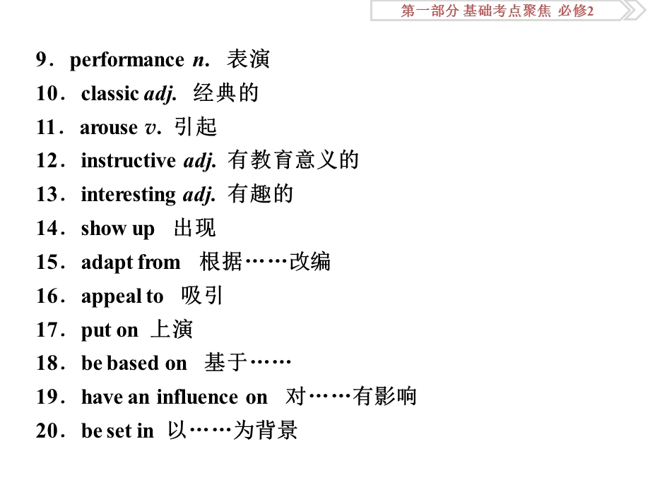 2017优化方案高考总复习&英语（北师大版）课件：第一部分基础考点聚焦 必修2UNIT 6 .ppt_第3页