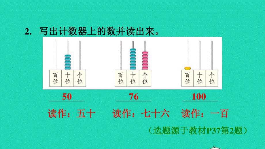 2022一年级数学下册 第4单元 100以内数的认识第3课时 100以内数的读写习题课件 新人教版.ppt_第3页