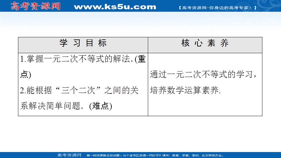 2020-2020学年高中数学新教材人教A版必修第一册课件：第2章 2-3 第1课时　一元二次不等式及其解法 .ppt_第2页