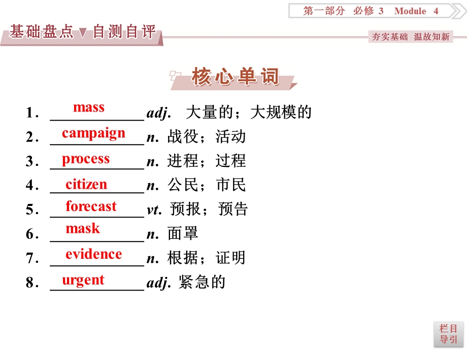 2017优化方案高考总复习&英语（外研版）课件：第一部分基础考点聚焦 必修3MODULE4 .ppt_第2页