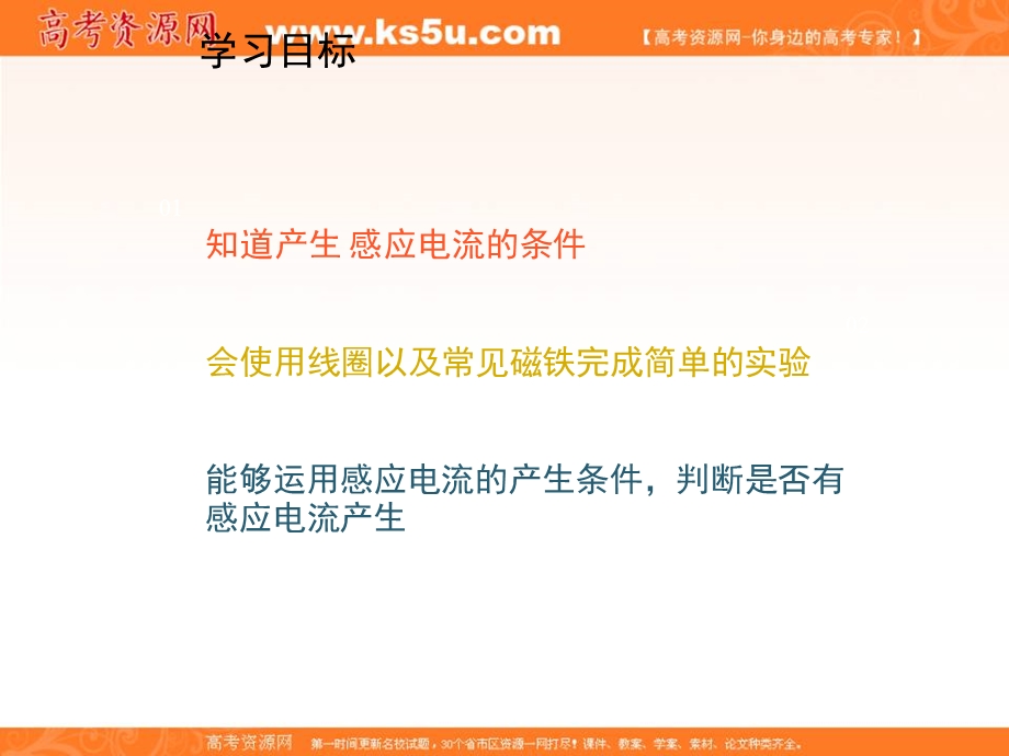 2016-2017学年人教版高中物理选修3-2课件：4-2《探究感应电流的产生条件》 （共19张PPT） .ppt_第3页