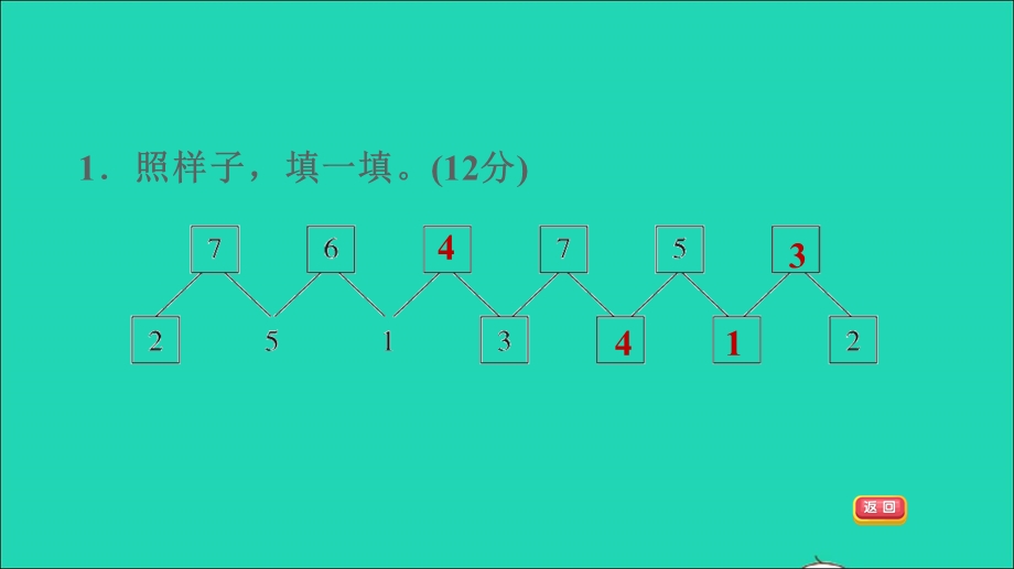 2021一年级数学上册 第7单元 分与合阶段小达标(3)课件 苏教版.ppt_第3页