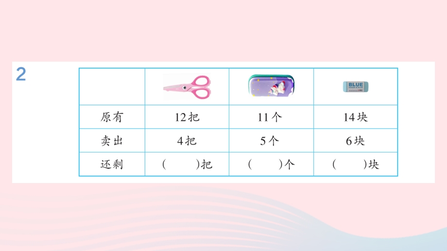 2022一年级数学下册 2 20以内的退位减法整理和复习作业课件 新人教版.pptx_第3页