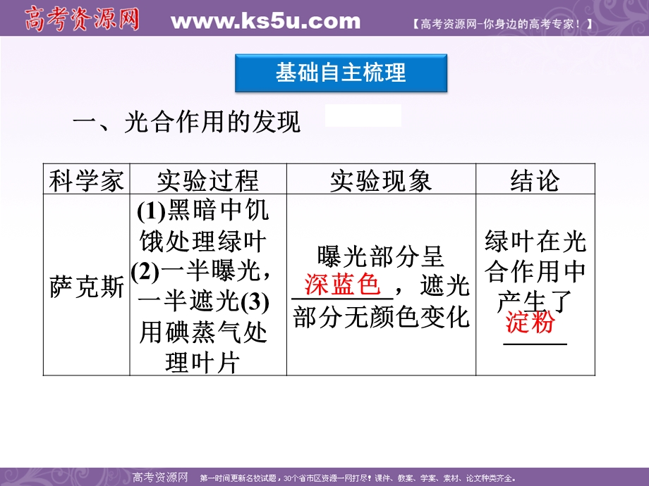 2012优化方案高考生物总复习（大纲版）课件：第3章第2讲光合作用.ppt_第3页