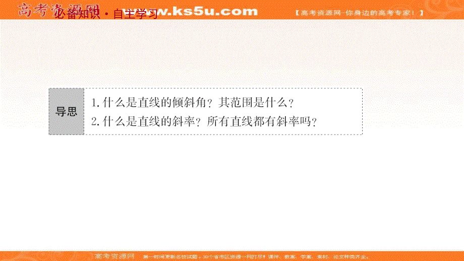 2021-2022学年人教B版数学选择性必修第一册课件：2-2-1 直线的倾斜角与斜率 .ppt_第3页