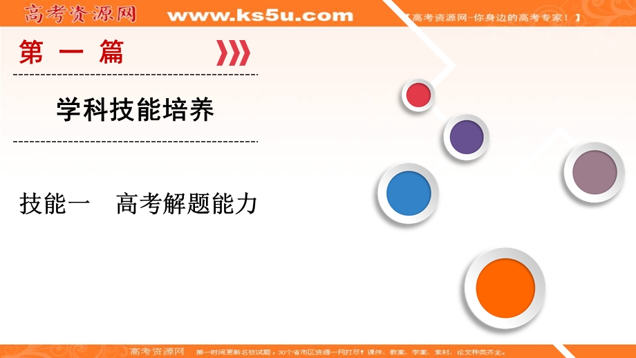 2018大二轮高考总复习地理课件：第1篇 技能1高考解题能力 .ppt_第1页