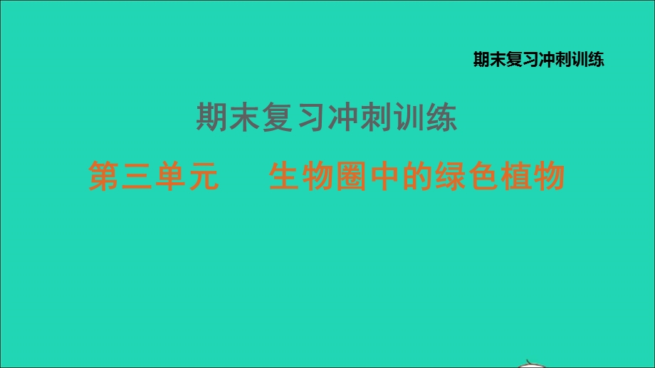 2021七年级生物上册 第三单元 生物圈中的绿色植物习题课件（新版）新人教版.ppt_第1页