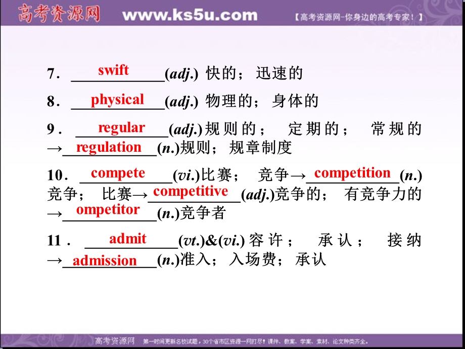 2017优化方案高考总复习&英语（浙江专用）课件：第一部分 基础考点聚焦 必修2UNIT2 .ppt_第3页