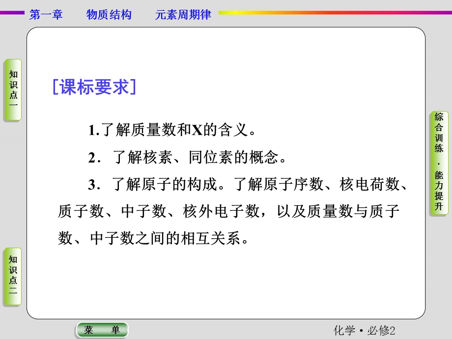 2019-2020学年人教版化学必修二抢分教程课件：第一章第一节第三课时 核素 .ppt_第3页