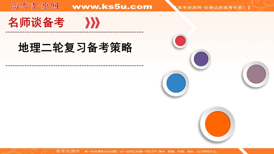 2018大二轮高考总复习地理课件：名师谈备考：地理二轮复习备考策略 .ppt_第1页