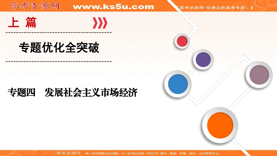 2018大二轮高考总复习政治课件：上篇 专题4 发展社会主义市场经济 .ppt_第1页