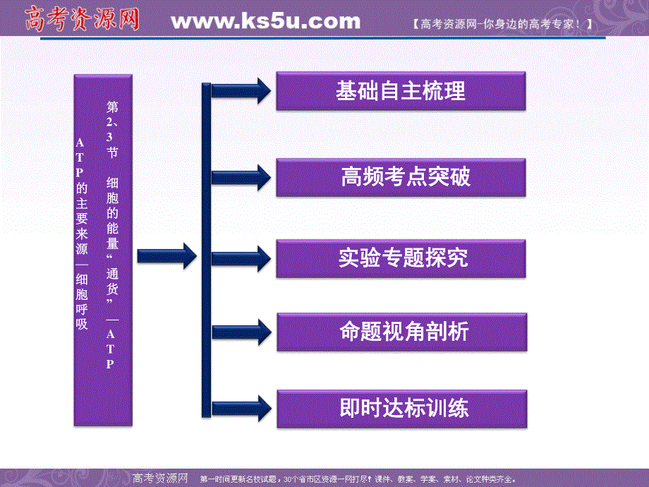 2012优化方案高考生物总复习人教版（广东专用）（课件）：必修1第5章第2、3节细胞的能量“通货”—ATP.ppt_第2页