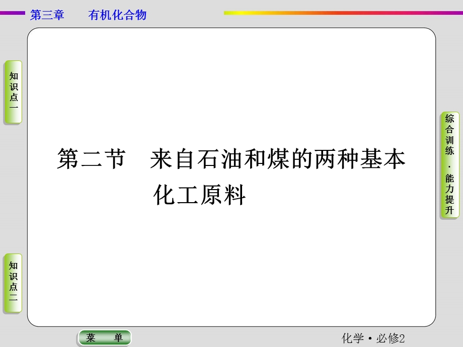 2019-2020学年人教版化学必修二抢分教程课件：第三章第二节第一课时 乙烯 .ppt_第1页