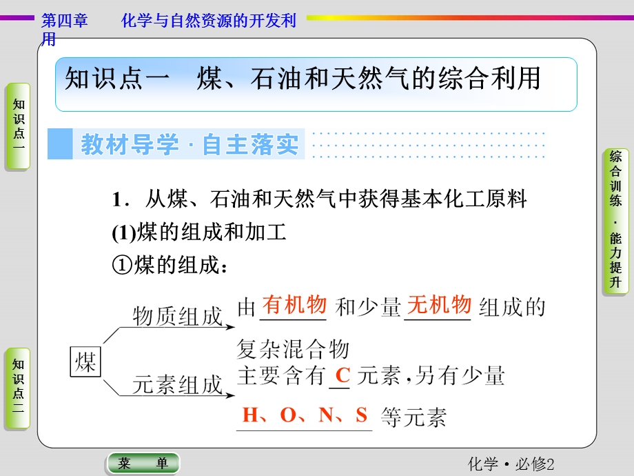 2019-2020学年人教版化学必修二抢分教程课件：第四章第二节 资源综合利用　环境保护 .ppt_第3页