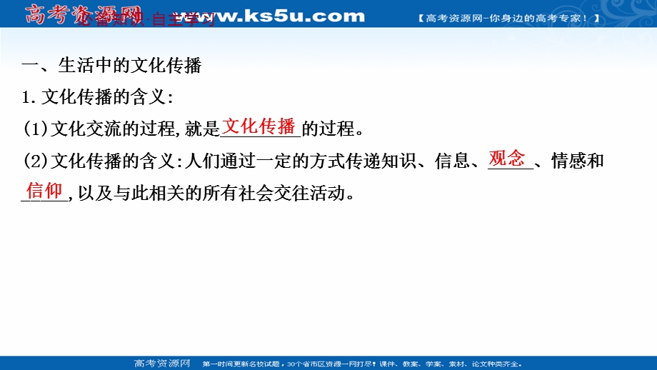 2021-2022学年人教版政治必修3课件：第二单元 第三课 第二框 文化在交流中传播 .ppt_第3页