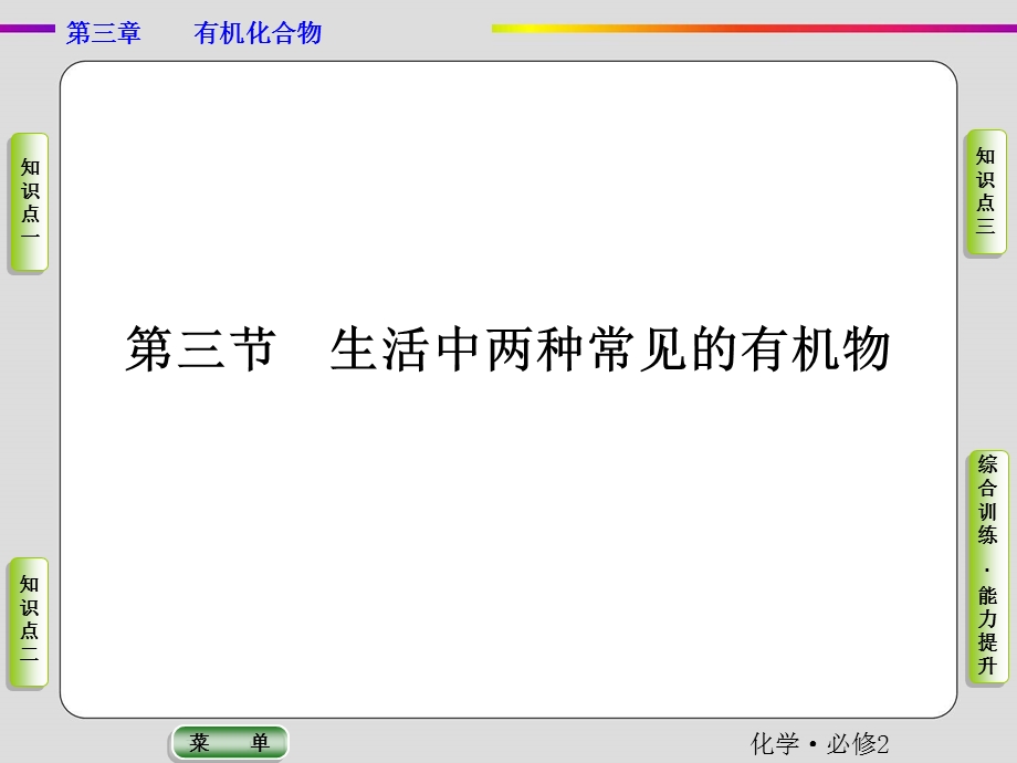 2019-2020学年人教版化学必修二抢分教程课件：第三章第三节第一课时 乙醇 .ppt_第1页