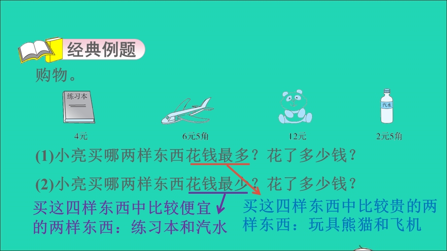 2022一年级数学下册 第4单元 认识人民币第13招 正确理解关键词的含义解决问题课件 冀教版.ppt_第3页