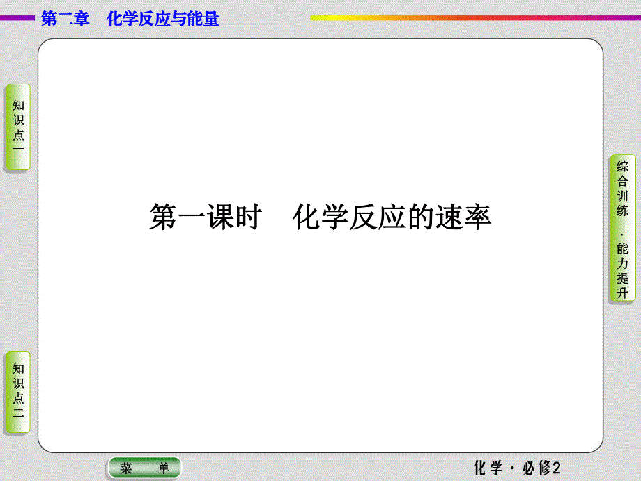 2019-2020学年人教版化学必修二抢分教程课件：第二章第三节第一课时 化学反应的速率 .ppt_第2页