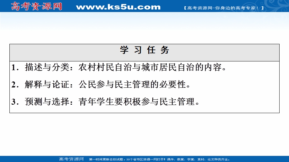 2021-2022学年人教版政治必修2课件：第1单元 第2课 第3框　民主管理：共创幸福生活 .ppt_第2页