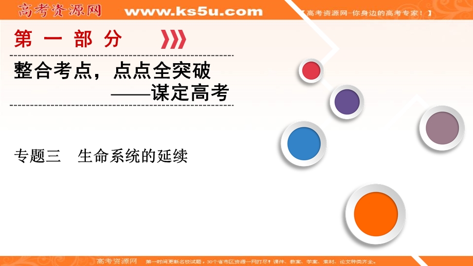 2018大二轮高考总复习生物课件：第01部分 专题03 生命系统的延续 整合考点06 “动态有序”的细胞增殖 .ppt_第1页