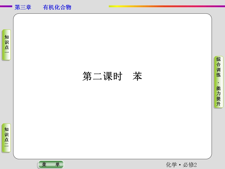 2019-2020学年人教版化学必修二抢分教程课件：第三章第二节第二课时 苯 .ppt_第2页