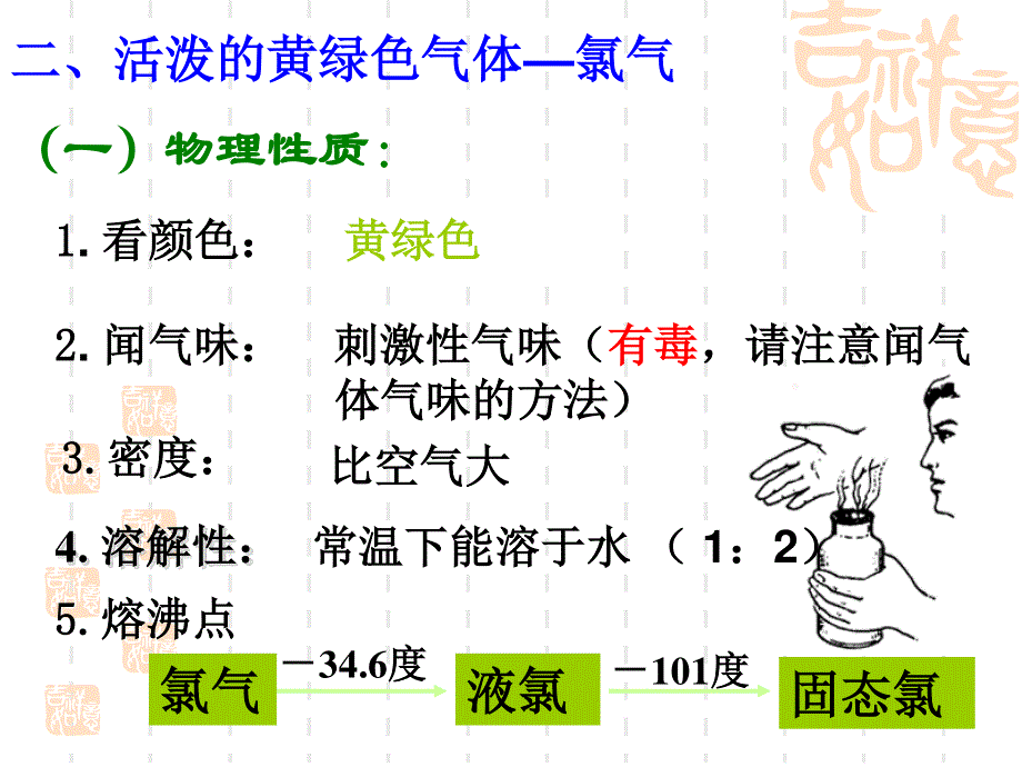 2014年广东省翁源县翁源中学化学课件 高中必修一《富集在海水中的元素―氯》参赛课件1.ppt_第3页