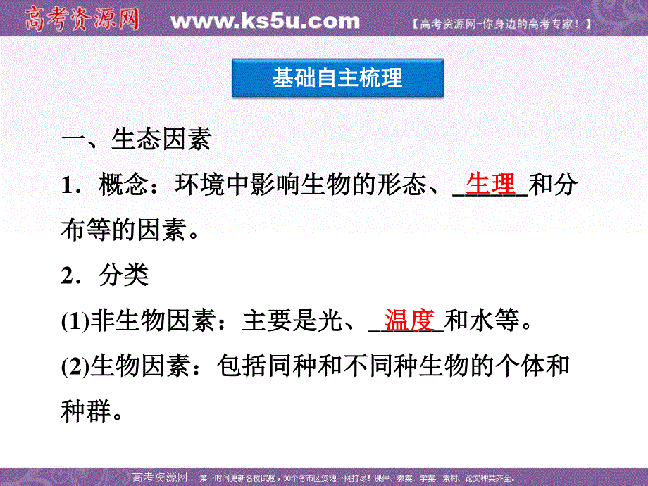 2012优化方案高考生物总复习（大纲版）课件：第8章第1讲生态因素.ppt_第3页