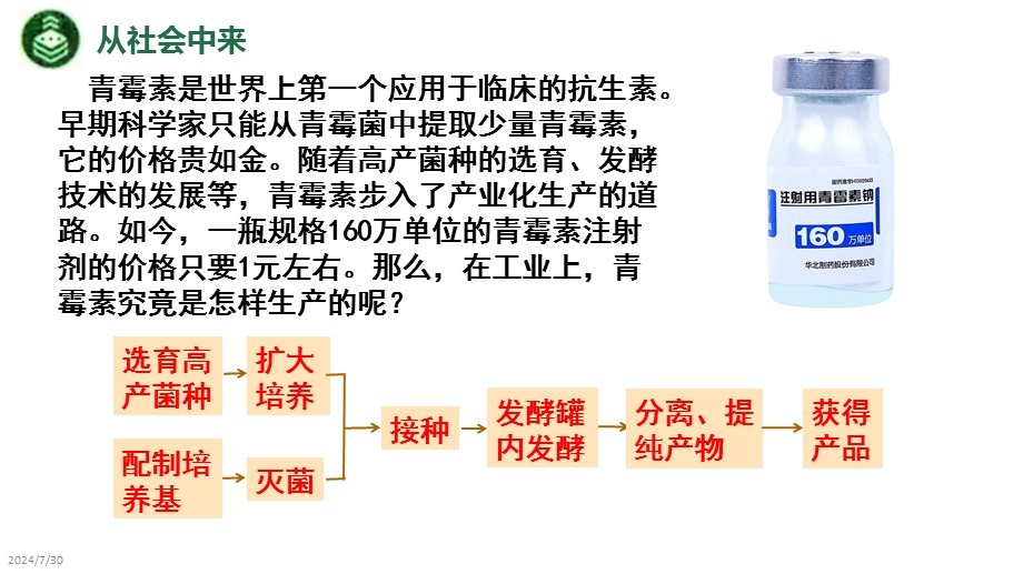 1-3发酵工程及其应用课件2021-2022学年高二下学期生物人教版选择性必修3.pptx_第2页