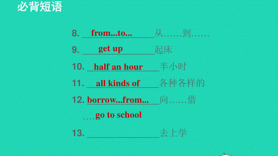 2021七年级英语上册 Unit 3 Welcome to our school词句梳理 Period 4 Integrated skills Study skills课件 （新版）牛津版.ppt_第3页