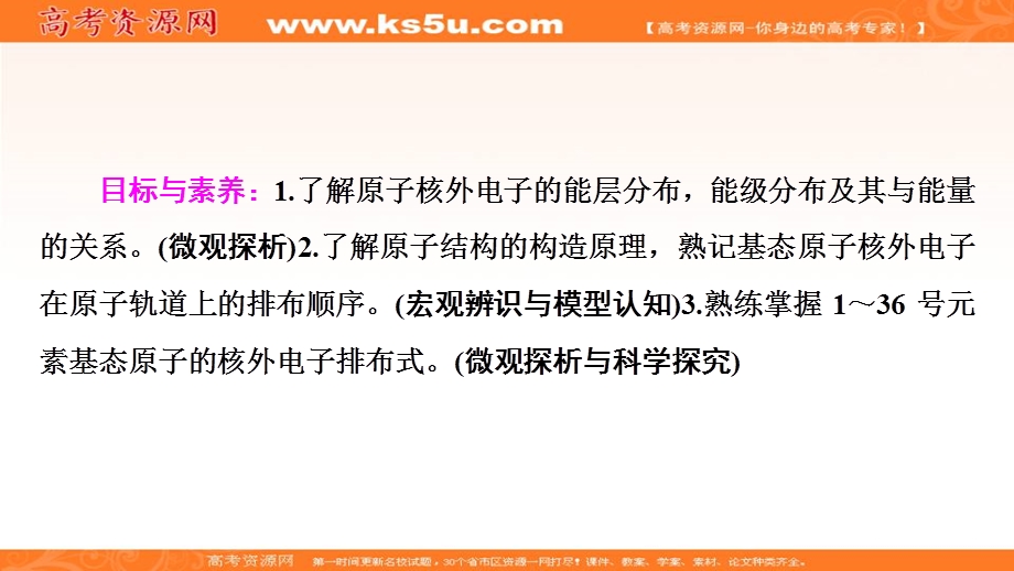 2019-2020学年人教版化学选修三课件：第1章 第1节 第1课时　能层与能级　构造原理与电子排布式 .ppt_第2页