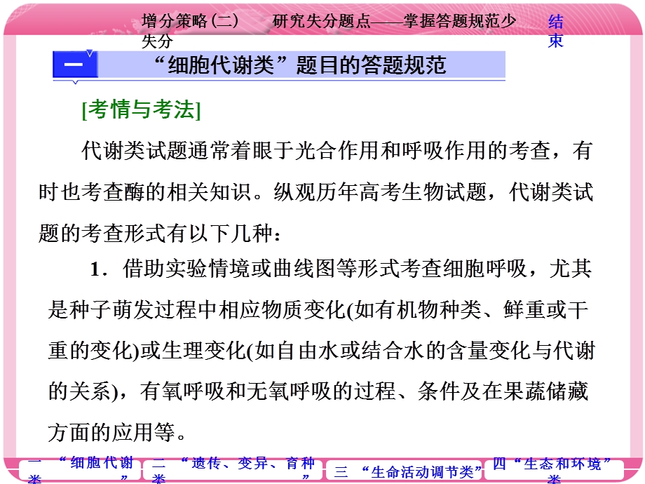 2018学年高中三维专题二轮复习生物江苏专版课件：第二部分 增分策略（二）研究失分题点——掌握答题规范少失分 .ppt_第2页