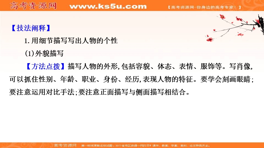 2020-2021人教版语文必修1课件：写作拔萃点睛（三） 人性光辉　写人要凸显个性 .ppt_第3页