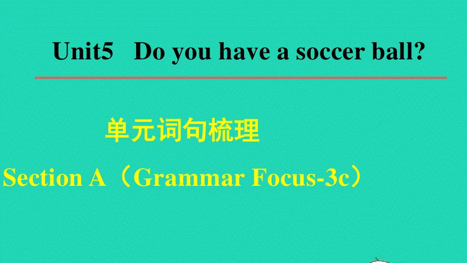 2021七年级英语上册 Unit 5 Do you have a soccer ball词句梳理Section A (Grammar Focus-3c)课件（新版）人教新目标版.ppt_第1页