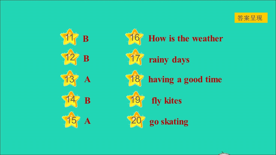 2021七年级英语上册 Unit 7 Days and Months Lesson 37 Seasons and Weather习题课件 （新版）冀教版.ppt_第3页